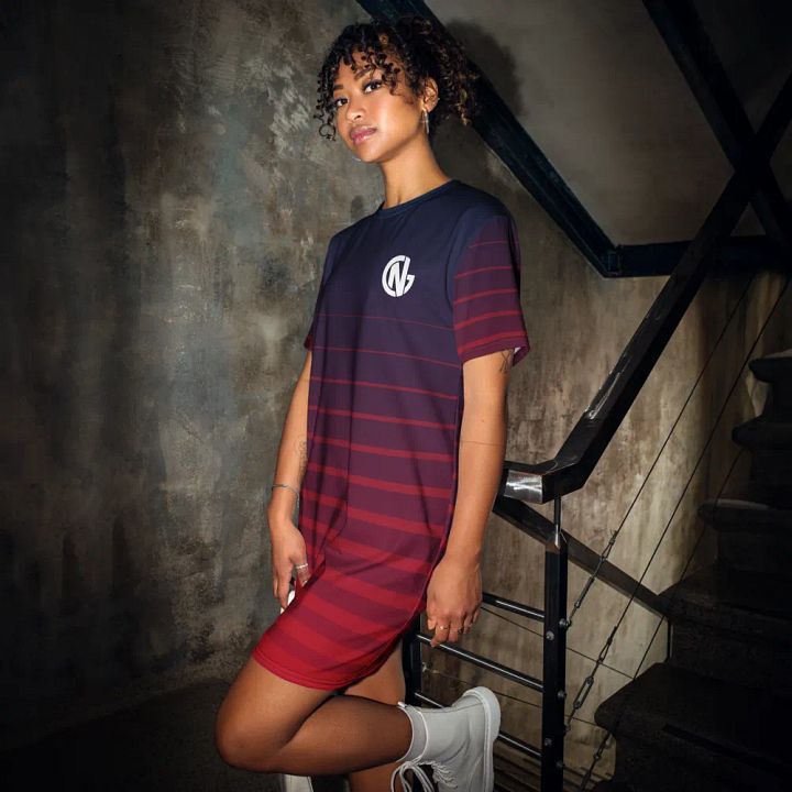 Women's Striped N-Logo T-Shirt Dress product image (2)