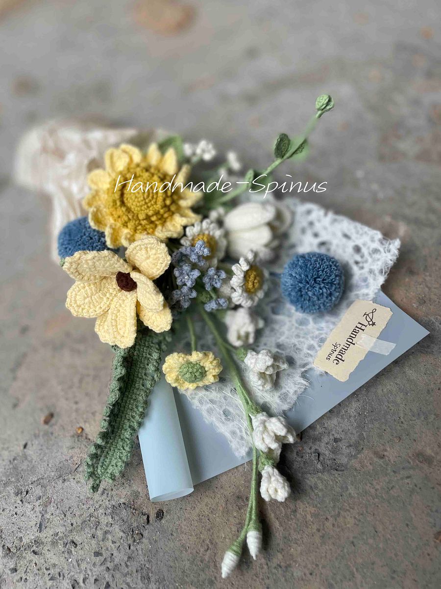 Little Cream Crochet Knit Bouquet product image (5)