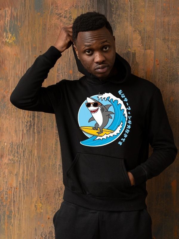 Surfing Shark Oversized Unisex Hoodie product image (1)