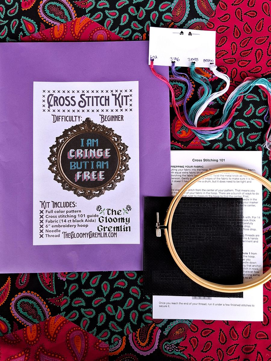 Cringe But Free - Cross Stitch Kit product image (4)