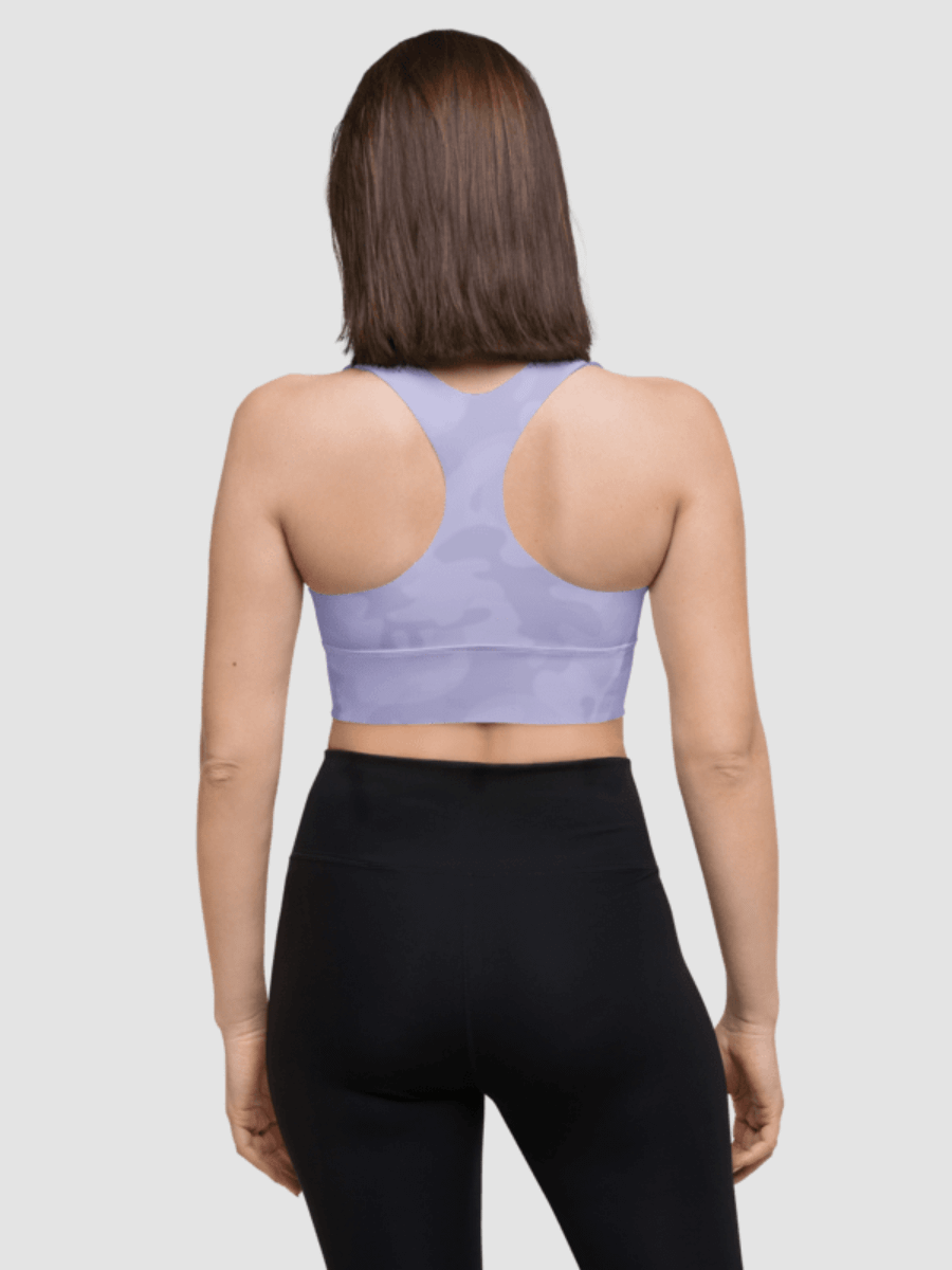 Longline Sports Bra - Violet Camo product image (2)