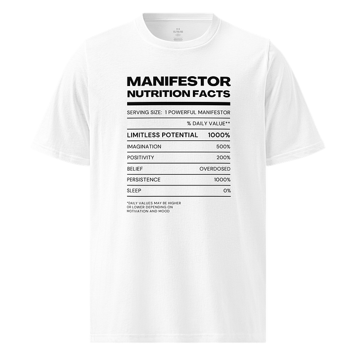 Manifestor Nutrition Facts Graphic Tee product image (1)