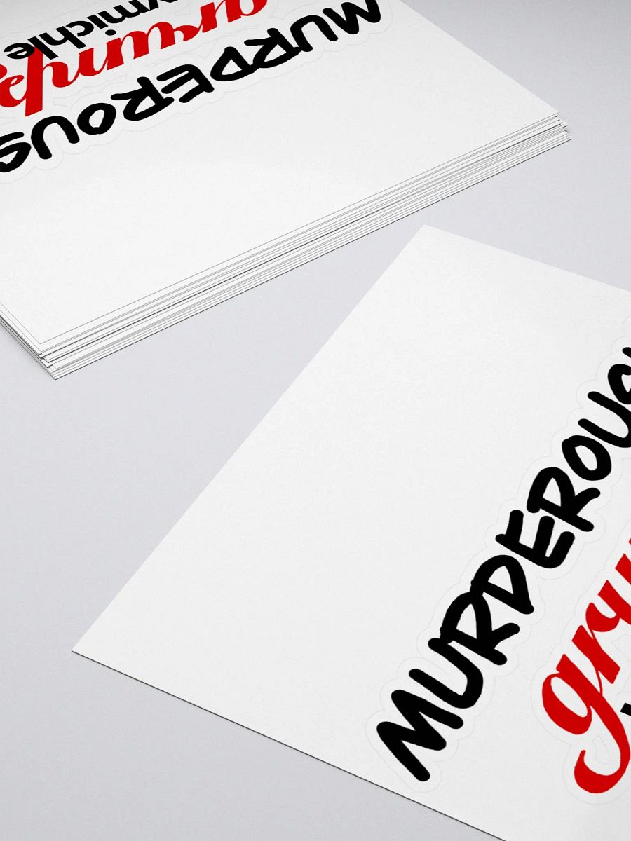 Grumpy Sticker - RED product image (4)