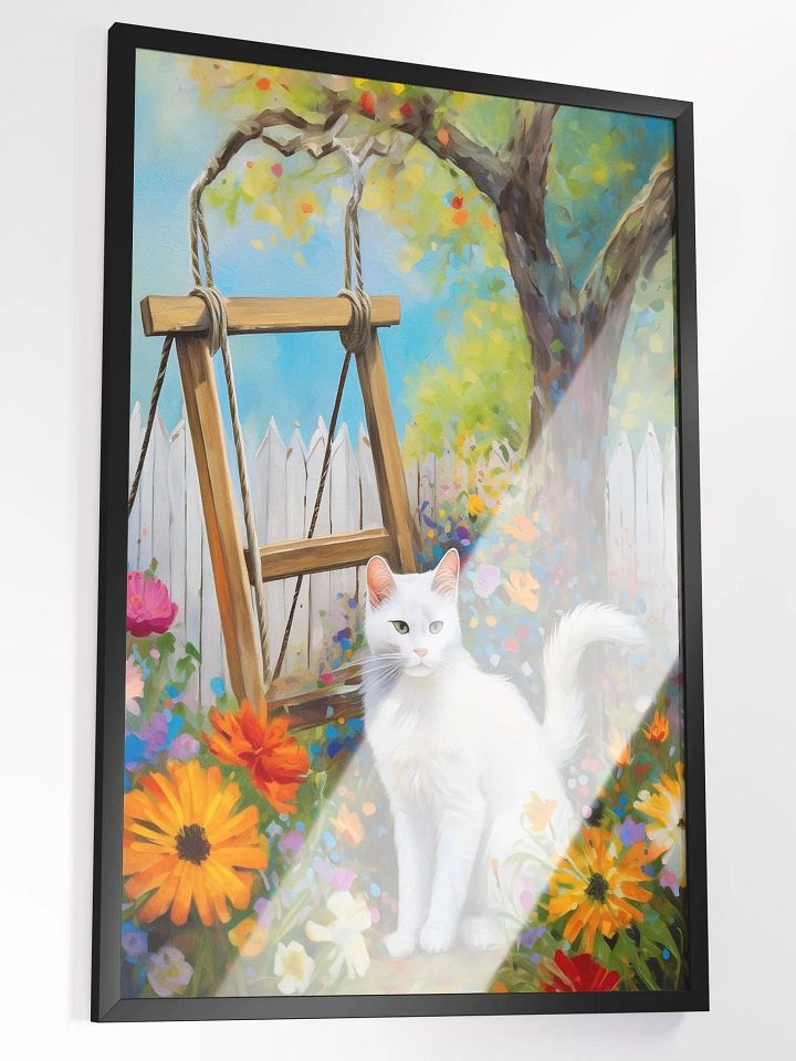 Cat in the Garden – AI-Generated Digital Art in Oil Painting Style product image (2)