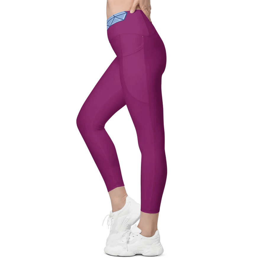 Sunset Purple Crossover Leggings with Pockets product image (11)