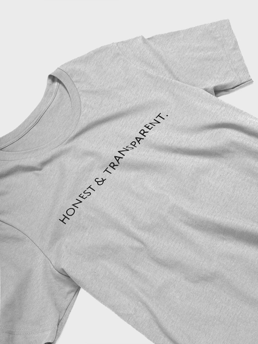 Honest & Transparent Bella Canvas T-shirt- Black Font product image (15)