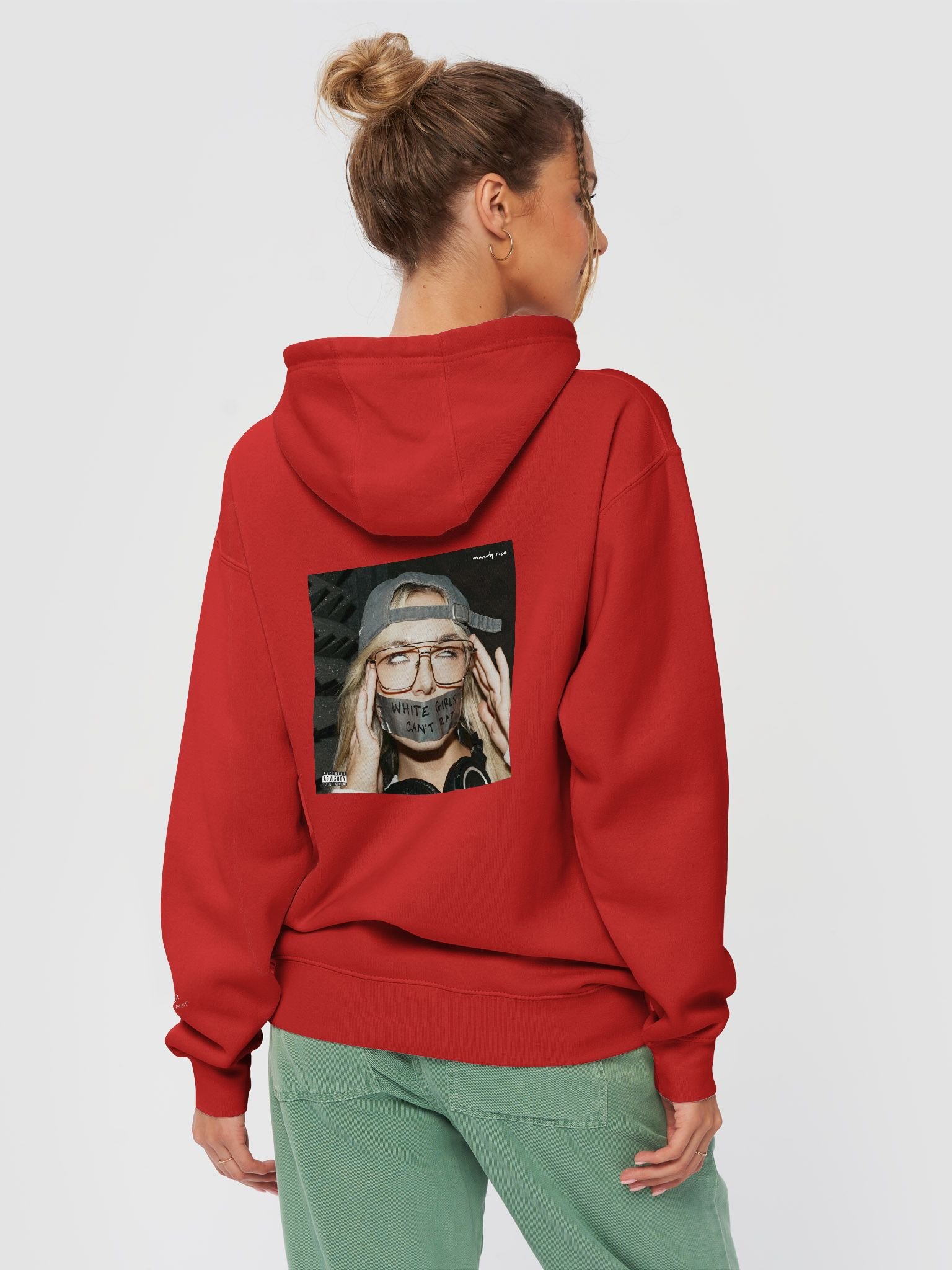 White Girls Can't Rap Red Hoodie product image (4)