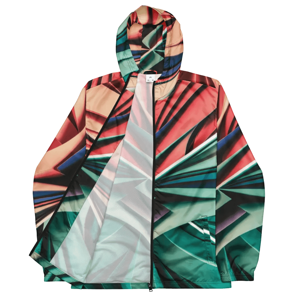 TDS Music Unisex Windbreaker Jacket with Abstract Geometric Design - Lightweight & Water-Resistant | XS–3XL product image (12)