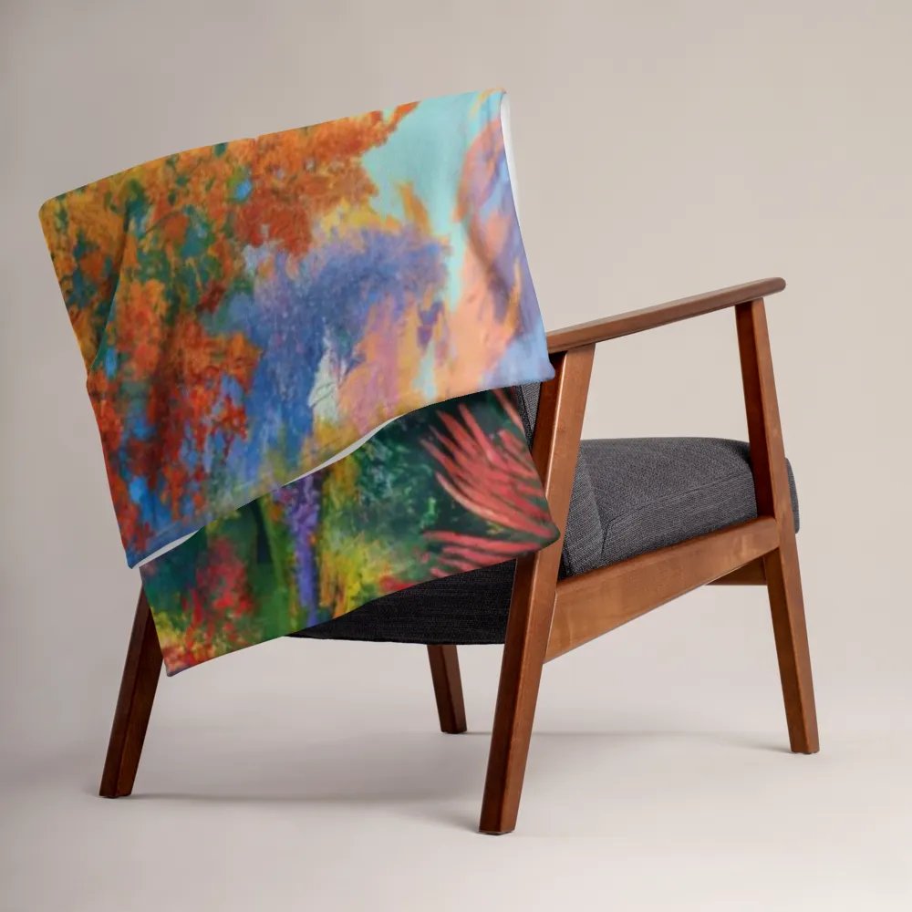 Tranquil Landscape Cottage Throw Blanket product image (5)