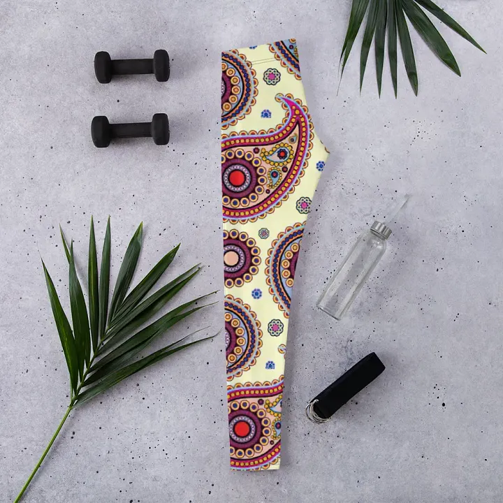 Vibrant Paisley Dreams Leggings product image (2)
