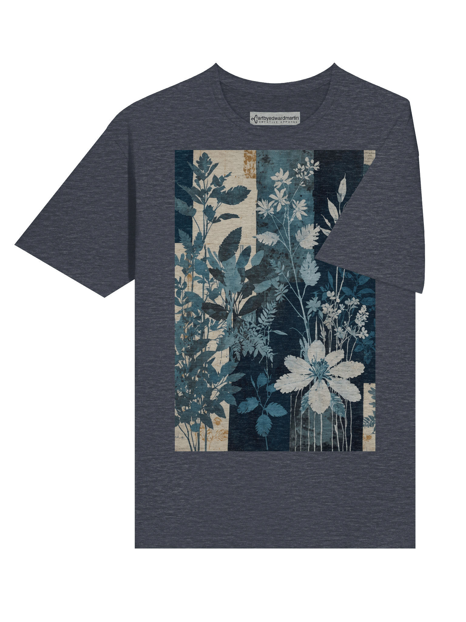 Botanical Cyanotype Design T-Shirt product image (35)