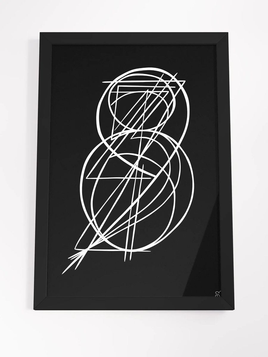 Vibrant Ayous Wood Framed Matte Poster - Abstract Image No. 11 product image (20)