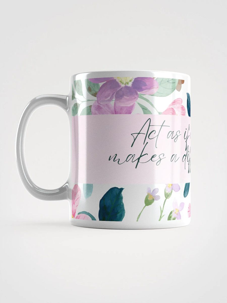 Floral Motivation White Glossy Mug product image (6)
