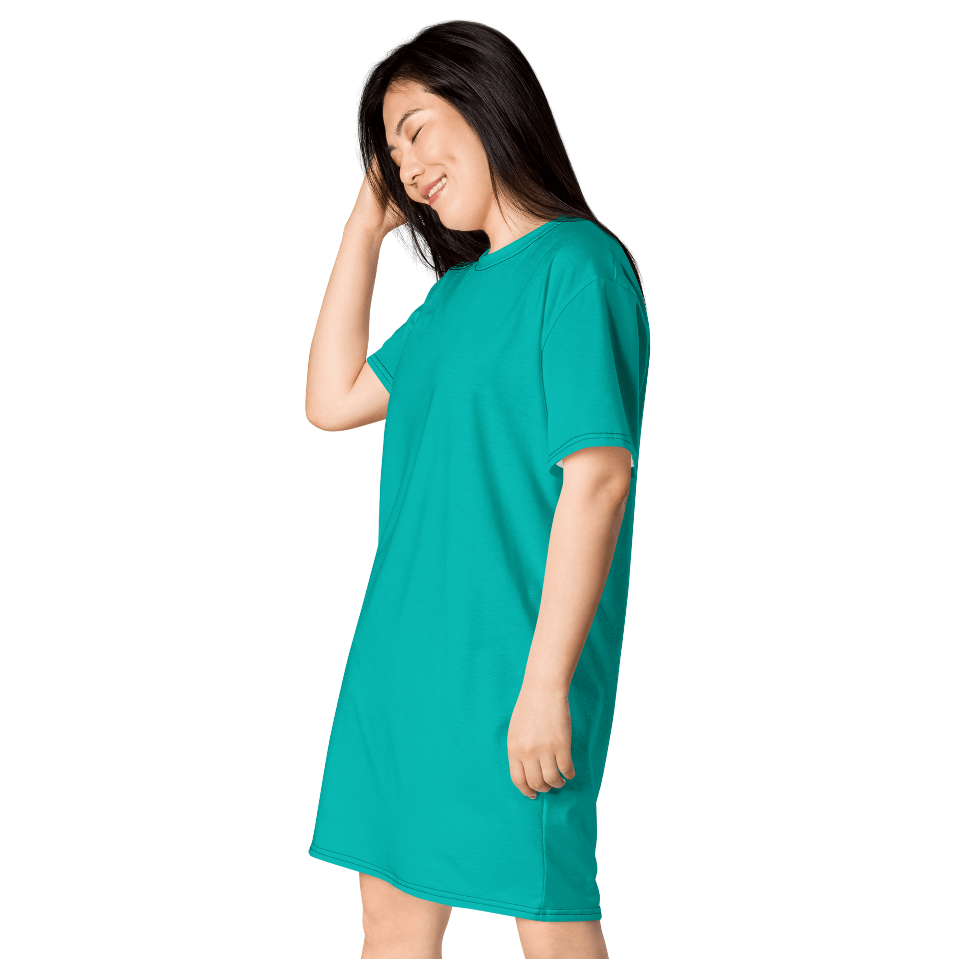 Oversized T-Shirt Dress - Vibrant Iris Blue, Sizes 2XS-6XL product image (3)