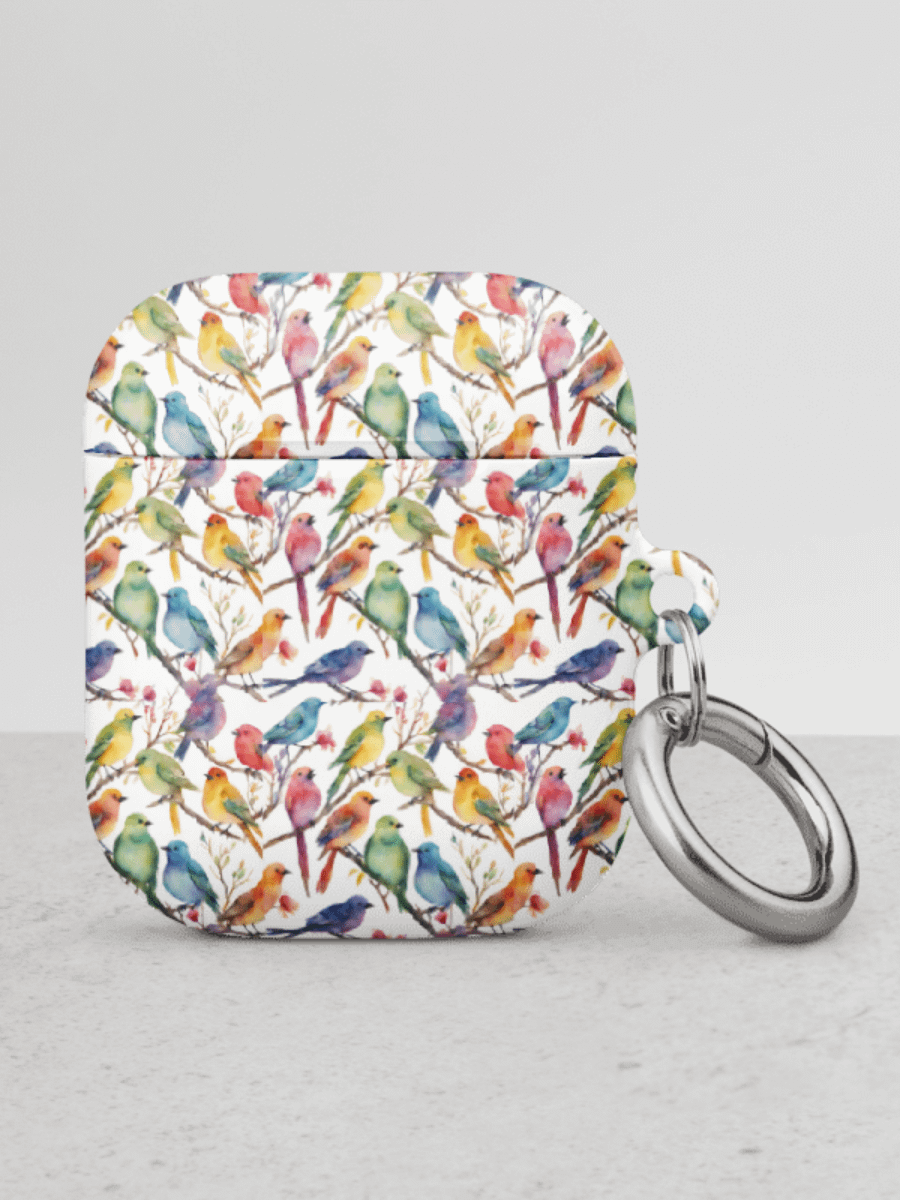 Multi Coloured Birds Ear Bud Case product image (1)