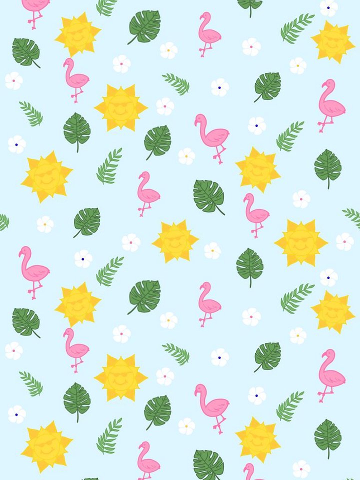 Summer Fun Pattern Digital Insert for Clear Kindle Cover product image (1)