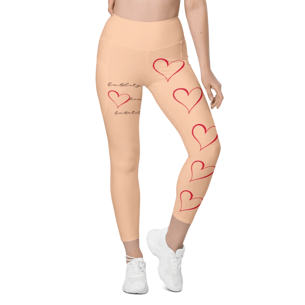 "Qu@lity He@rt" Leggings (Peach) product image (1)