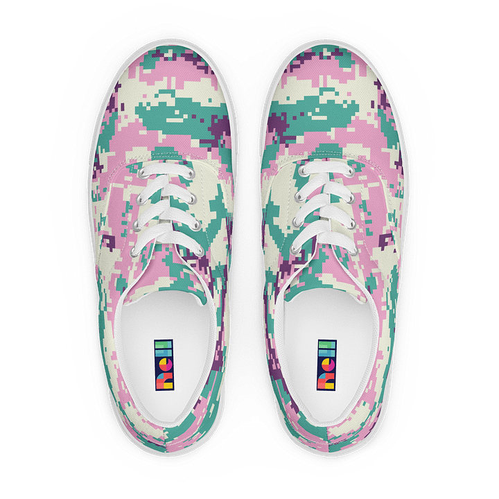 Pixel Pink Camo Lace-Up Sneakers product image (1)