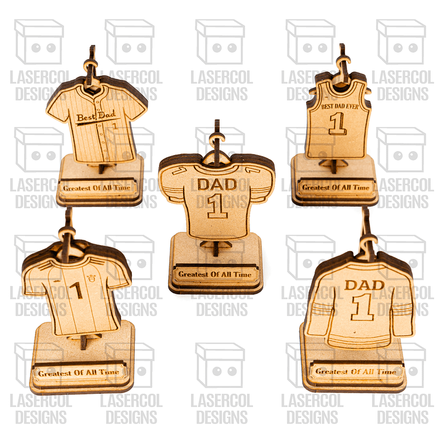 Father's Day Gift Sports Jersey Plaque Trophy For Dad - Laser Cut Files product image (8)