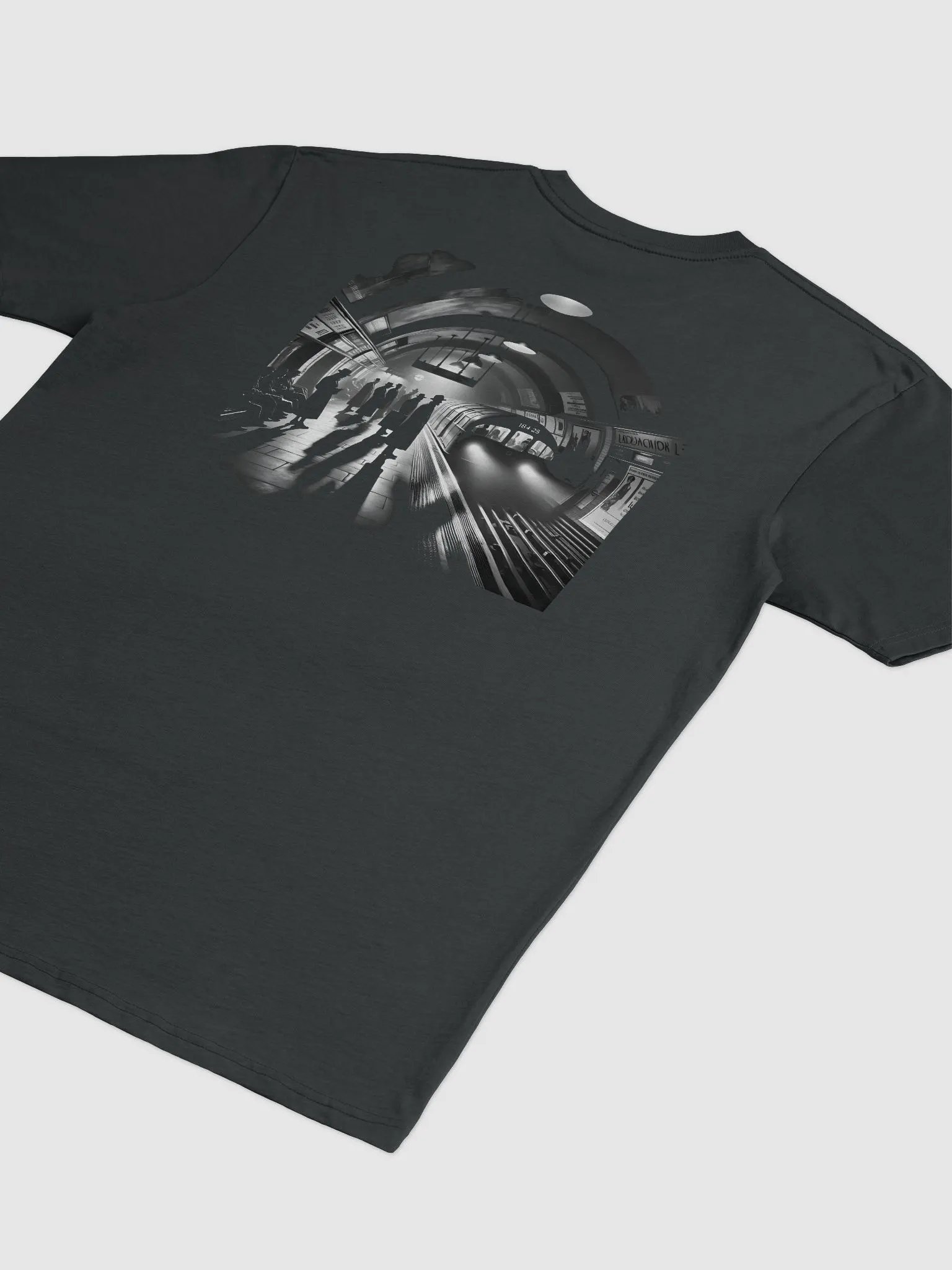 Vintage Metro Mystique: Moonlit Journey Underground (Mens Tee) product image (4)