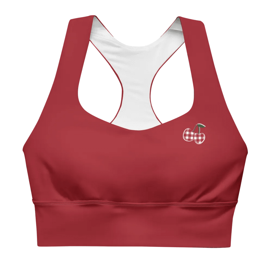 Gingham Cherry Sports Bra product image (1)