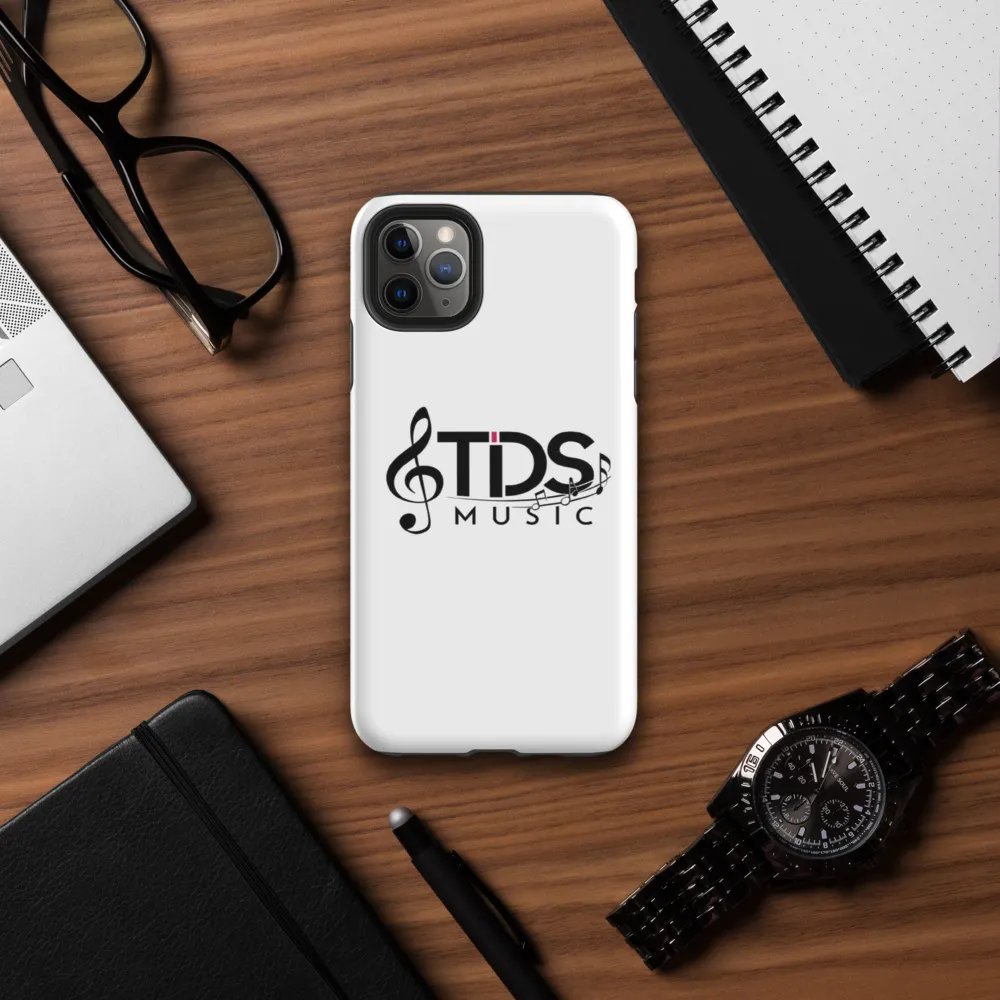 Tough Case for iPhone 11-16 with TDS Music Design - White product image (1)