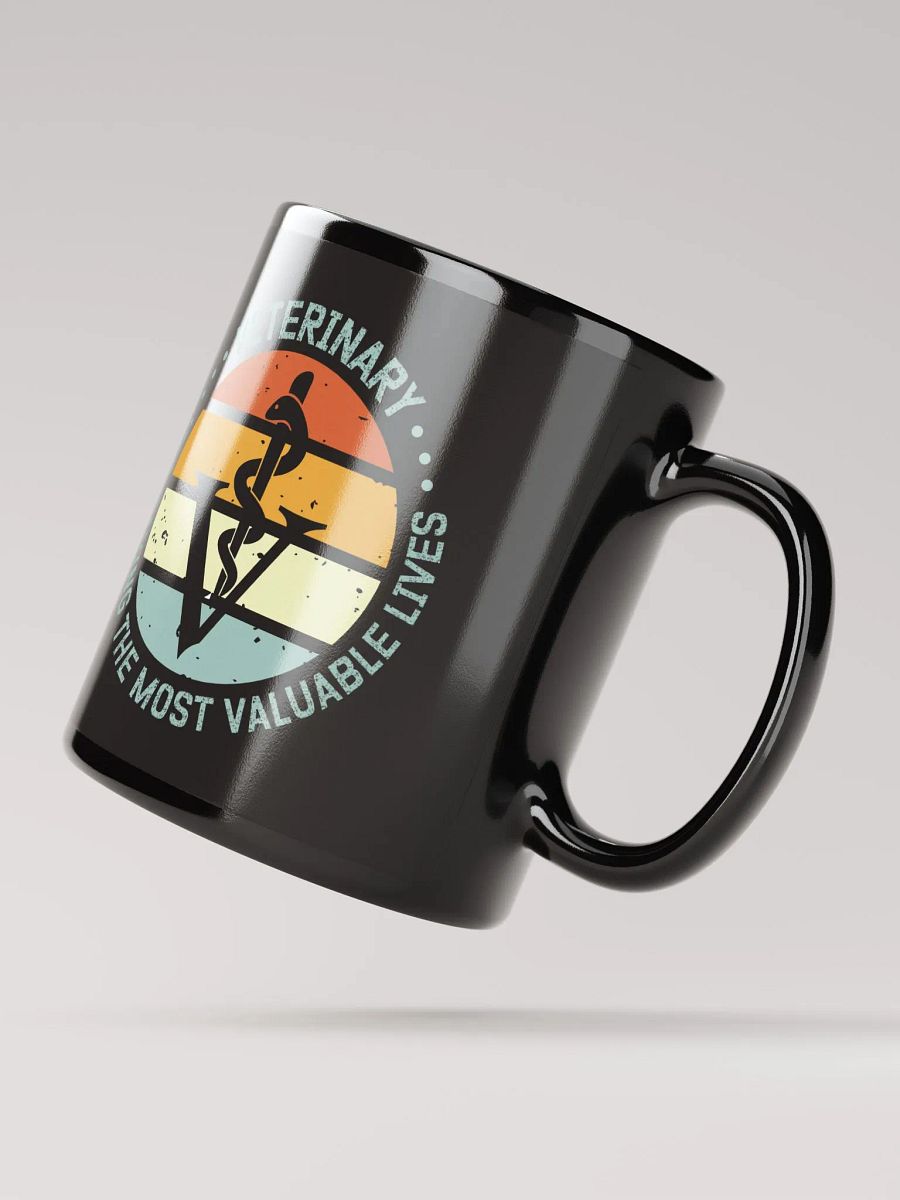 "saving the most valuable lives" black glossy mug product image (3)