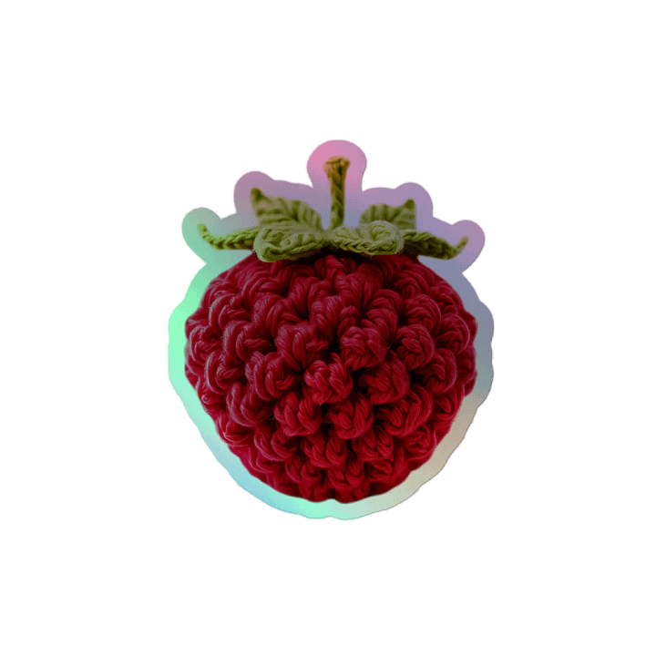 CozyAvocado Kiss-Cut Holographic Sticker Sheet Raspberry #1 product image (2)