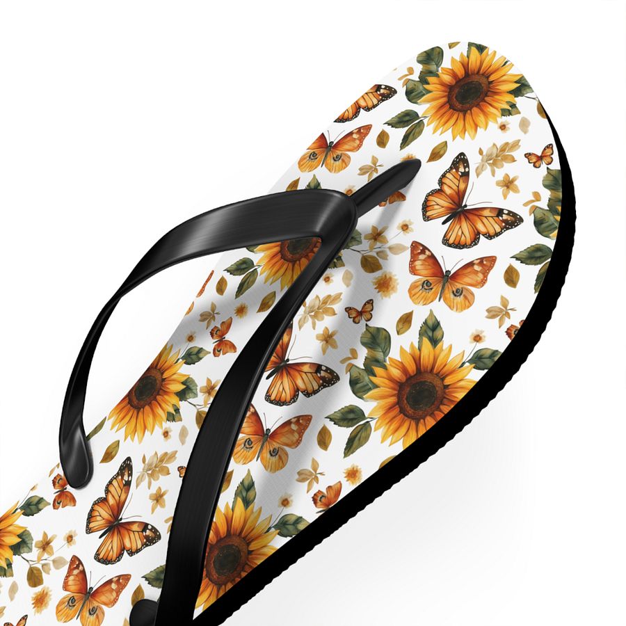 Butterfly/Sunflower Flip Flops product image (7)