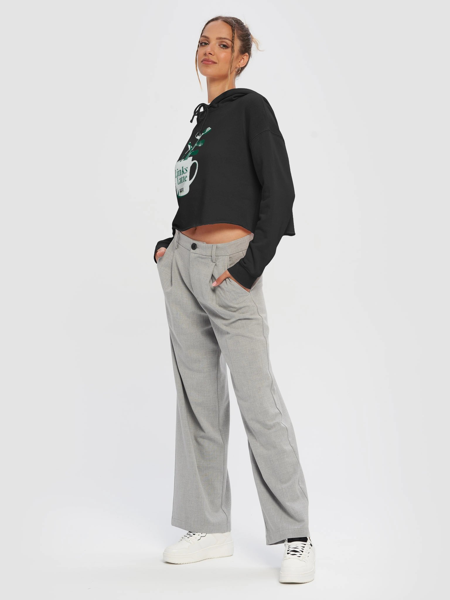 Lightweight Open-themed Cropped Hoodie product image (5)