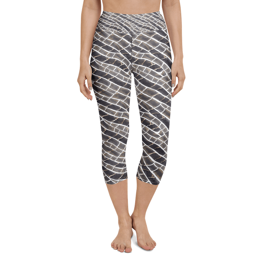 Grey Snake Skin Capri Leggings product image (4)