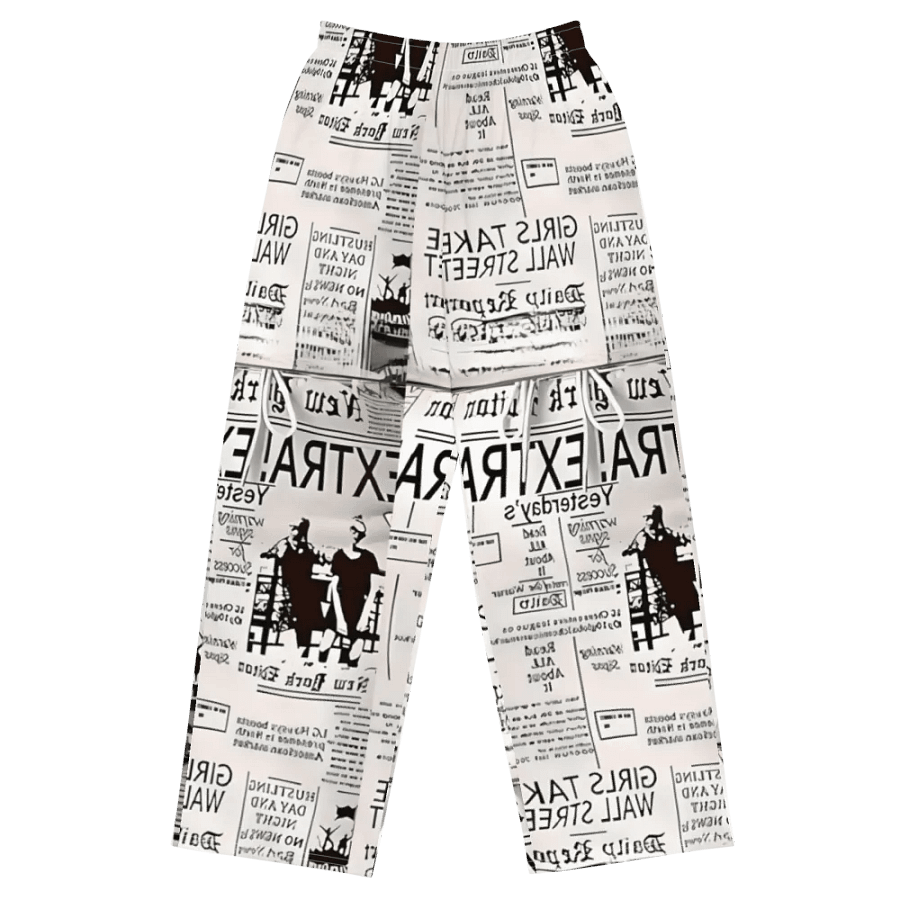 Vintage Newsprint All-Over Pants product image (1)