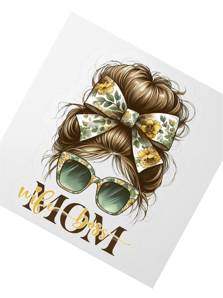 Floral Boss Mom Wife Boss Sticker product image (6)