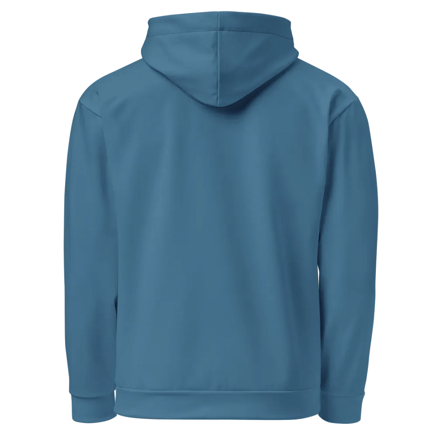 Plain Medium Blue True Summer Unisex Recycled Polyester Heavyweight Premium Hoodie by Treasure Pie product image (6)