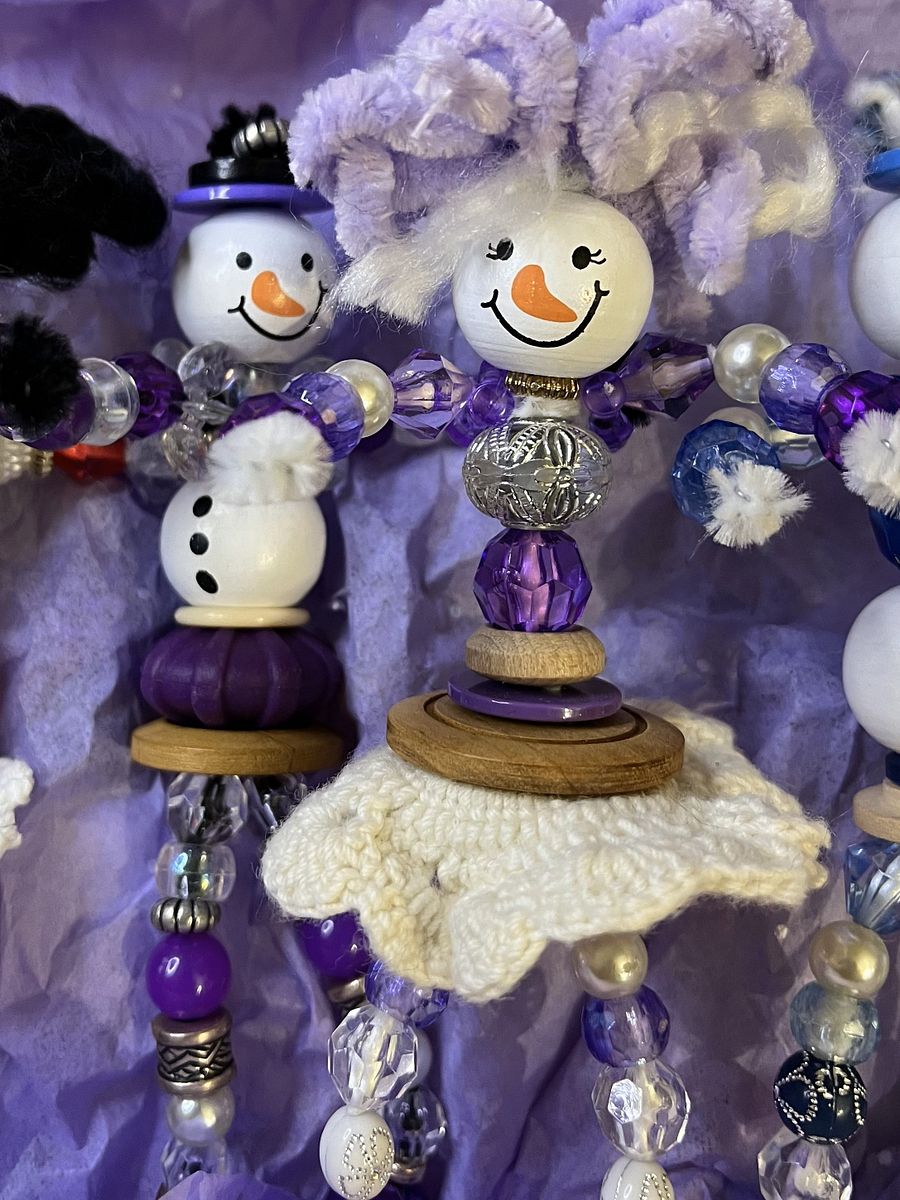 Snowtopia Lavendar Holiday Ornaments (set) product image (1)