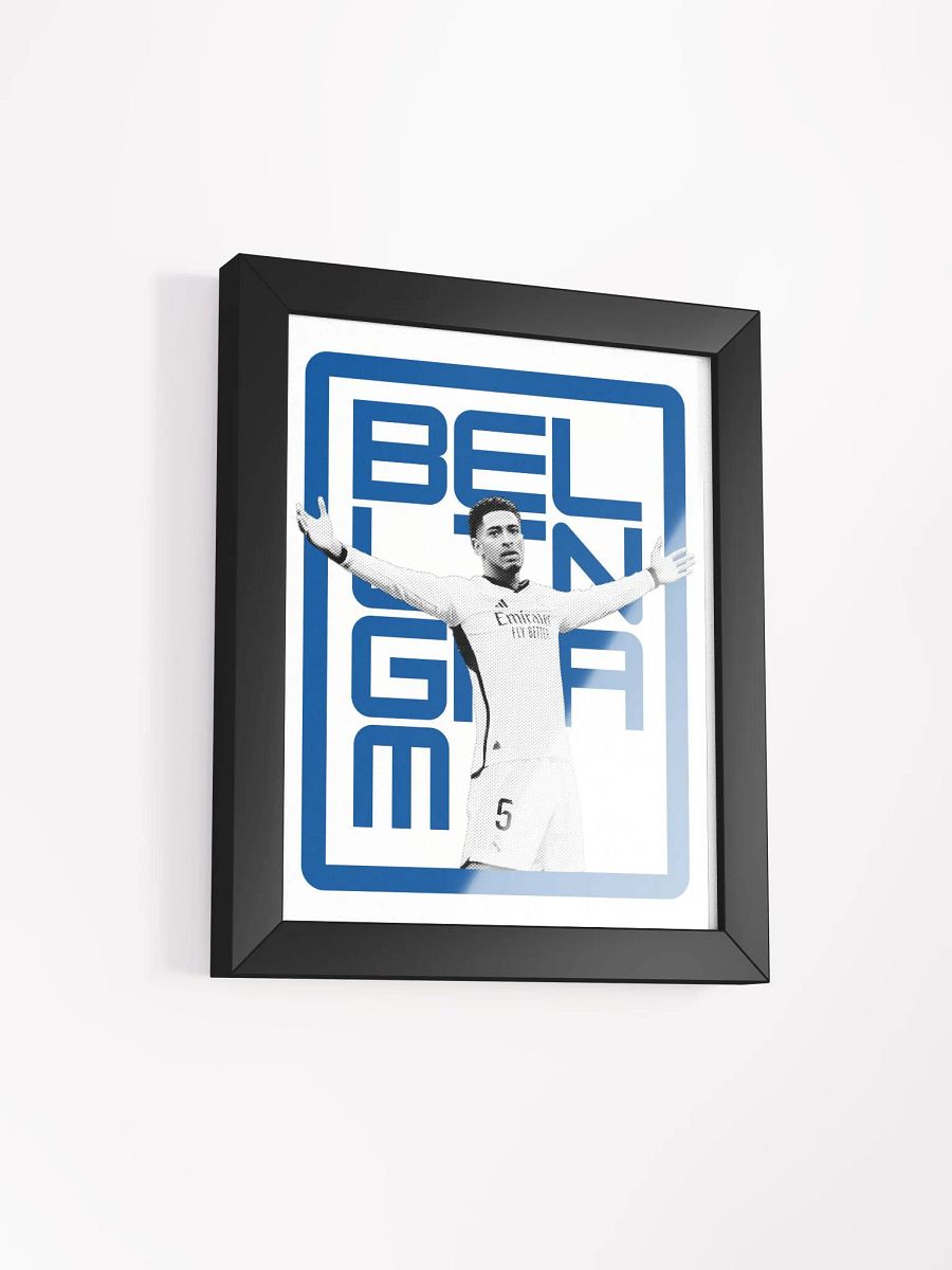 Jude Bellingham BW Real Madrid Name Art Framed Print product image (4)