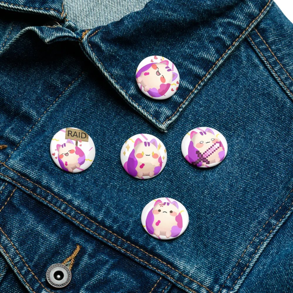 Kitty emote Pin Button Set product image (11)