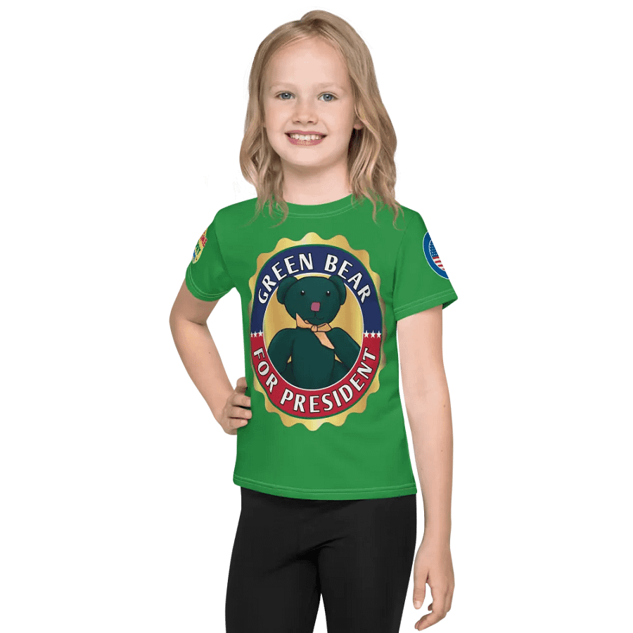 Green Bear Presidential Kid Tee product image (3)