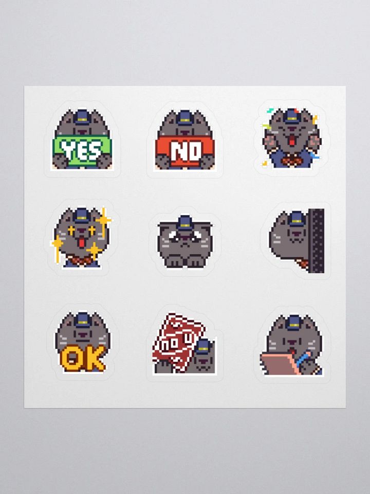 The Business Cat Emote Sticker Sheet #1 product image (1)