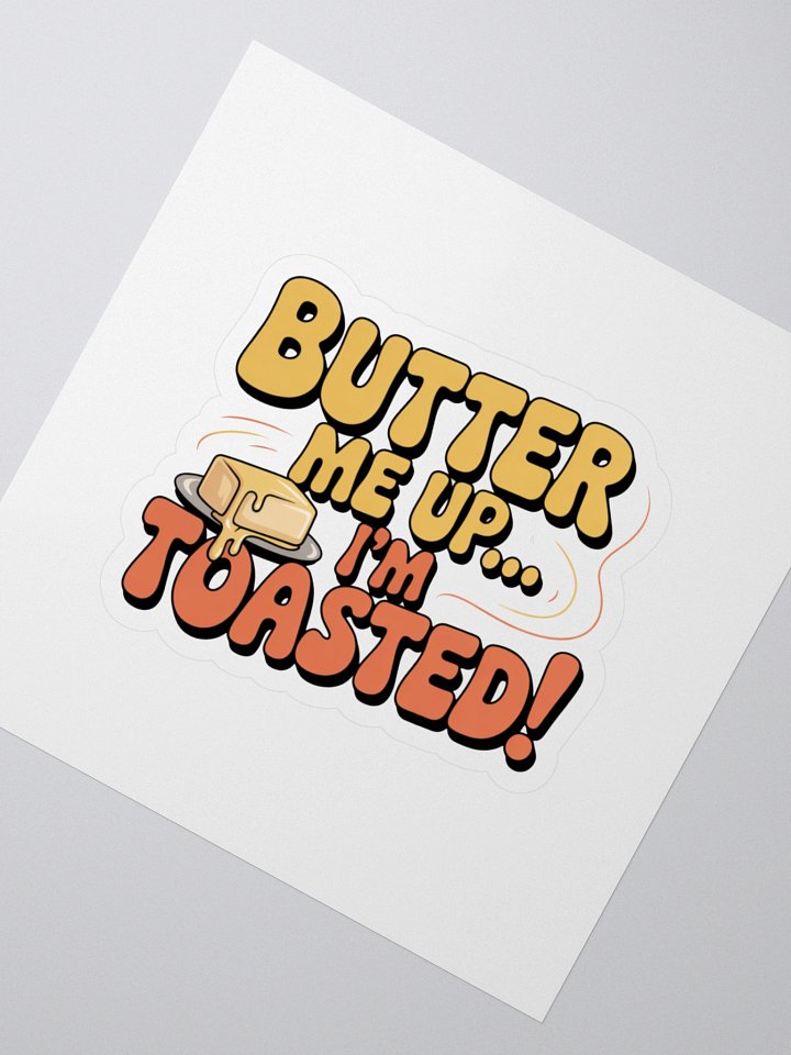 Whimsical Butter Me Up Kiss Cut Stickers product image (2)