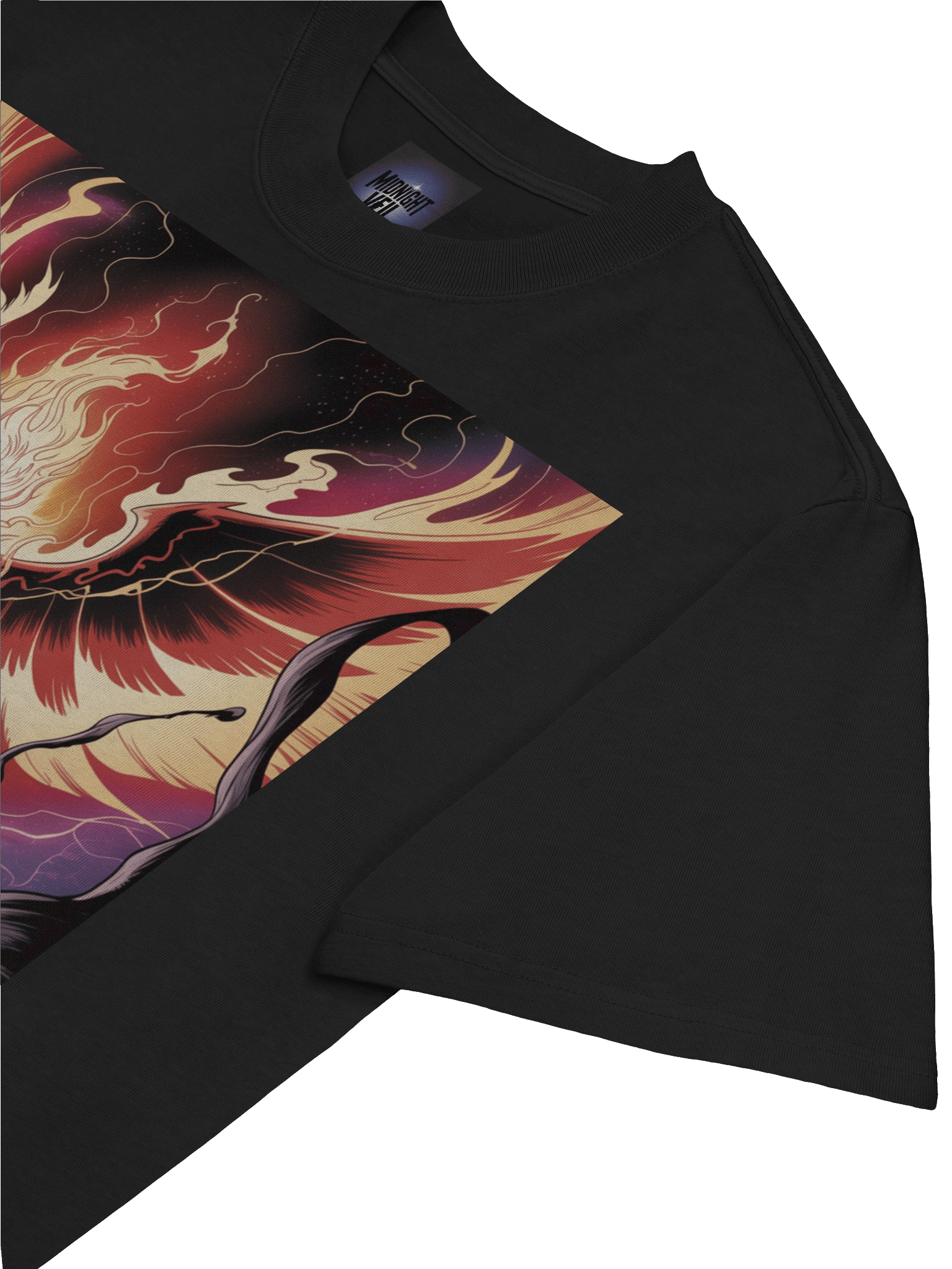 Dark Phoenix Celestial Inferno Oversized Faded T-Shirt – Flame Wing Fury product image (7)