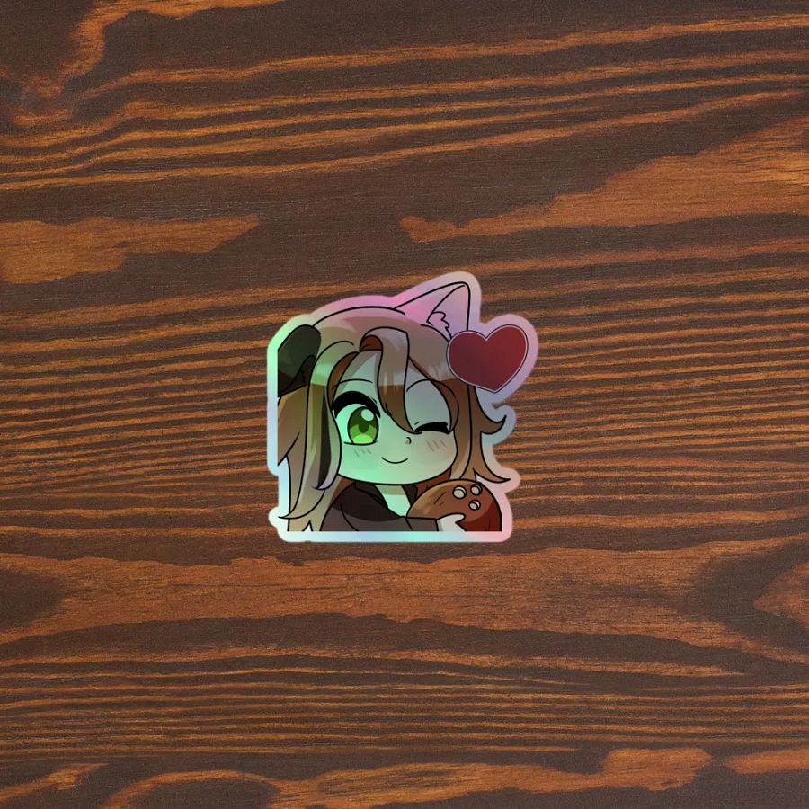 coconut love emote holographic sticker product image (3)