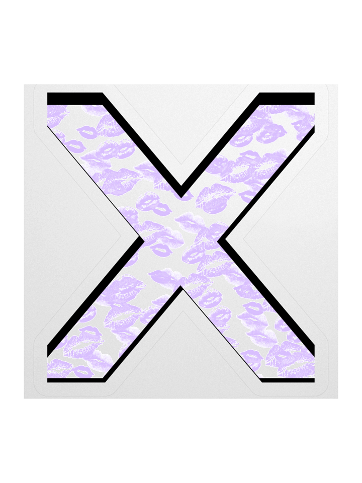 White X Lilac Lipstick Kisses | Kiss-cut Sticker product image (1)