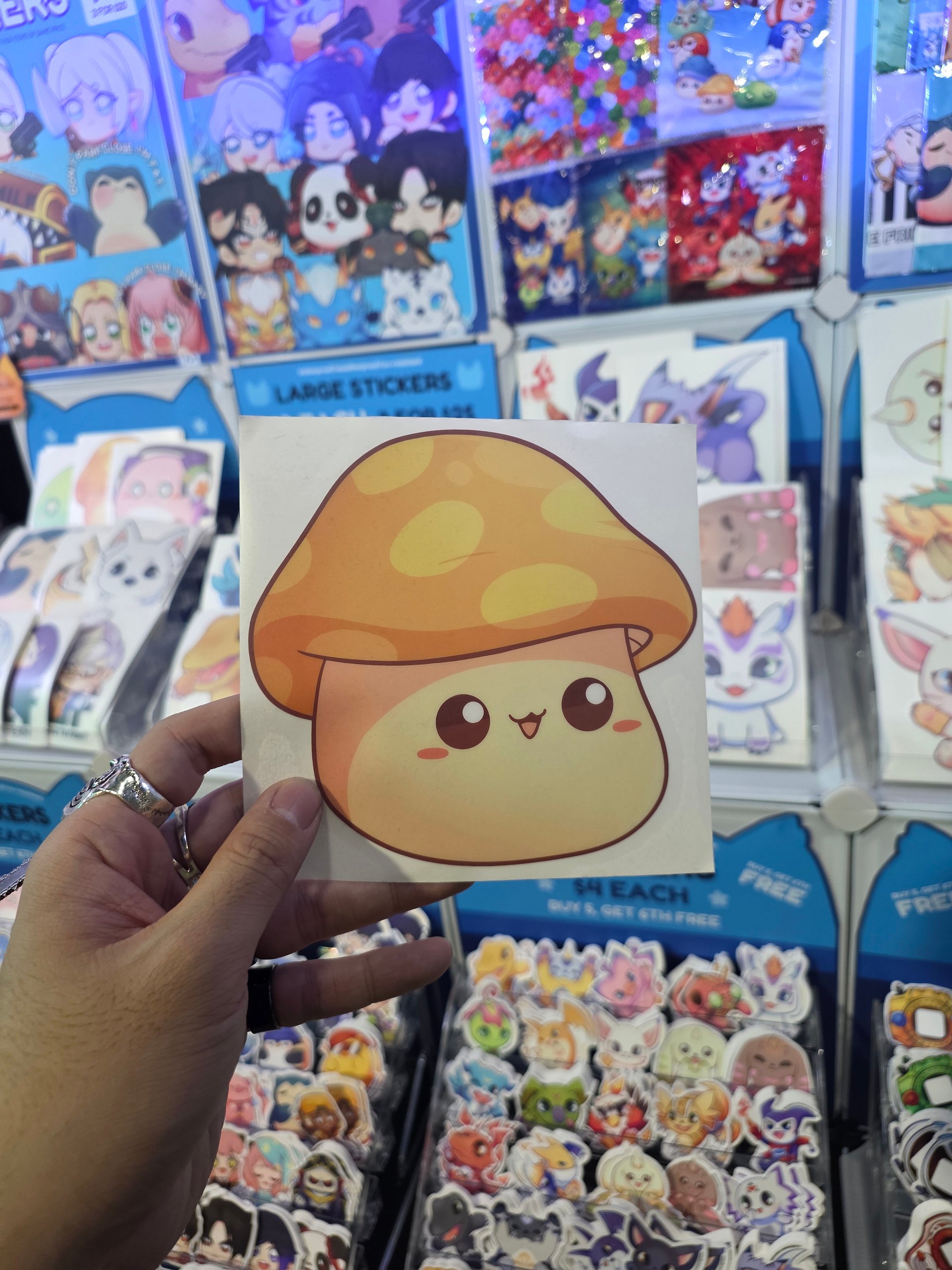 Orange Mushroom - Large Sticker product image (1)