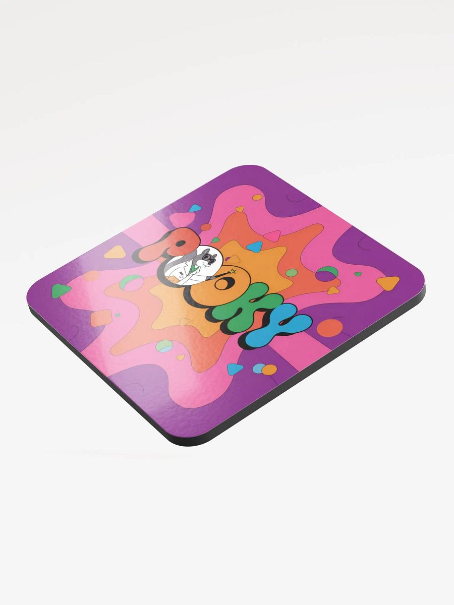 Coaster or micro art piece: pooky psychedelic with dr pookster product image (3)