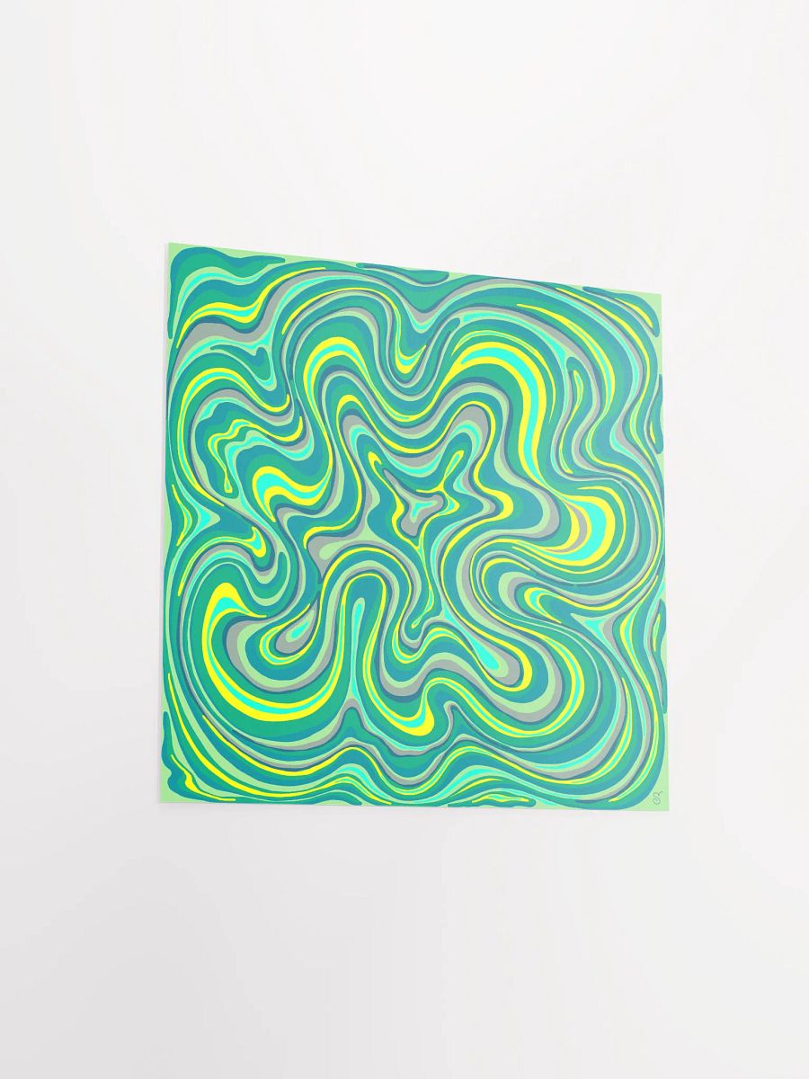 Fluidity in Green: Enhanced Matte Poster - Stone No. 7 product image (3)