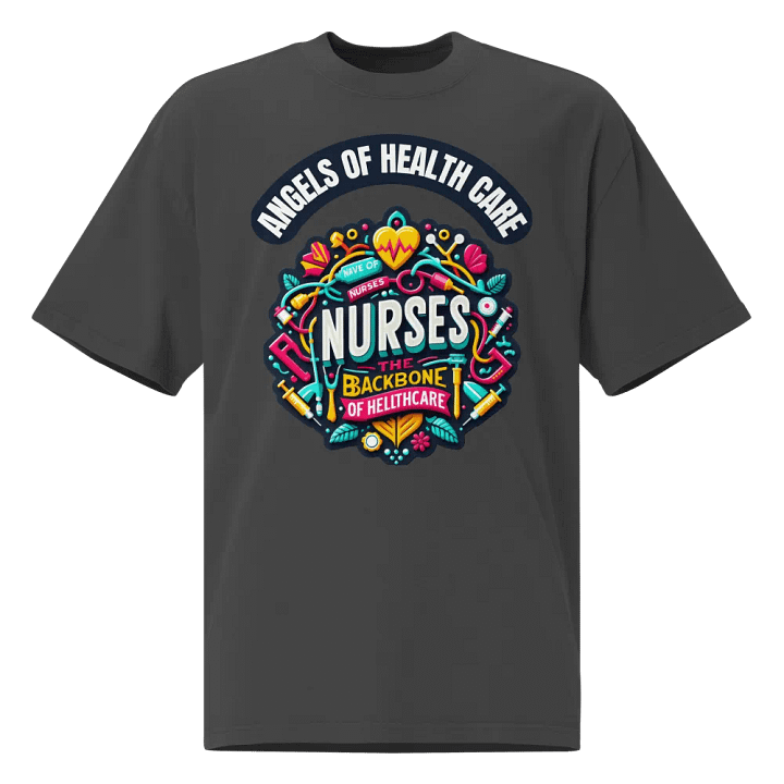 Nurse Tribute Oversized Faded T-Shirt product image (1)