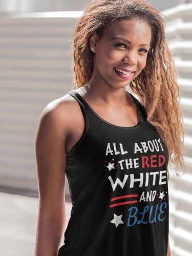 Patriotic Pride Vibes-Bell Canvas Women's Flowy Muscle Tank product image (1)