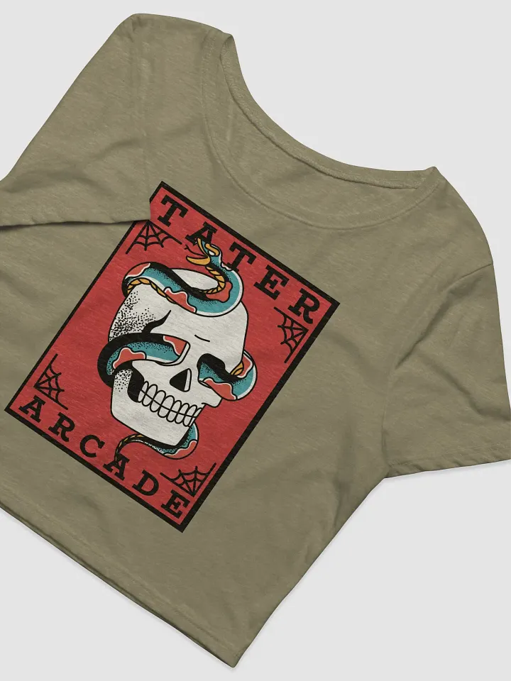 Traditional Tattoo Snakes and Skulls Crop top product image (5)