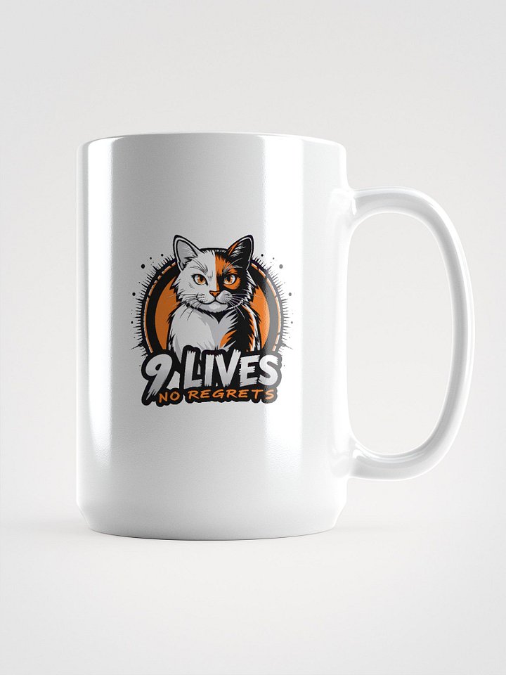 No Regrets Feline Mug - Confident Cat Morning Motivation Cup product image (1)